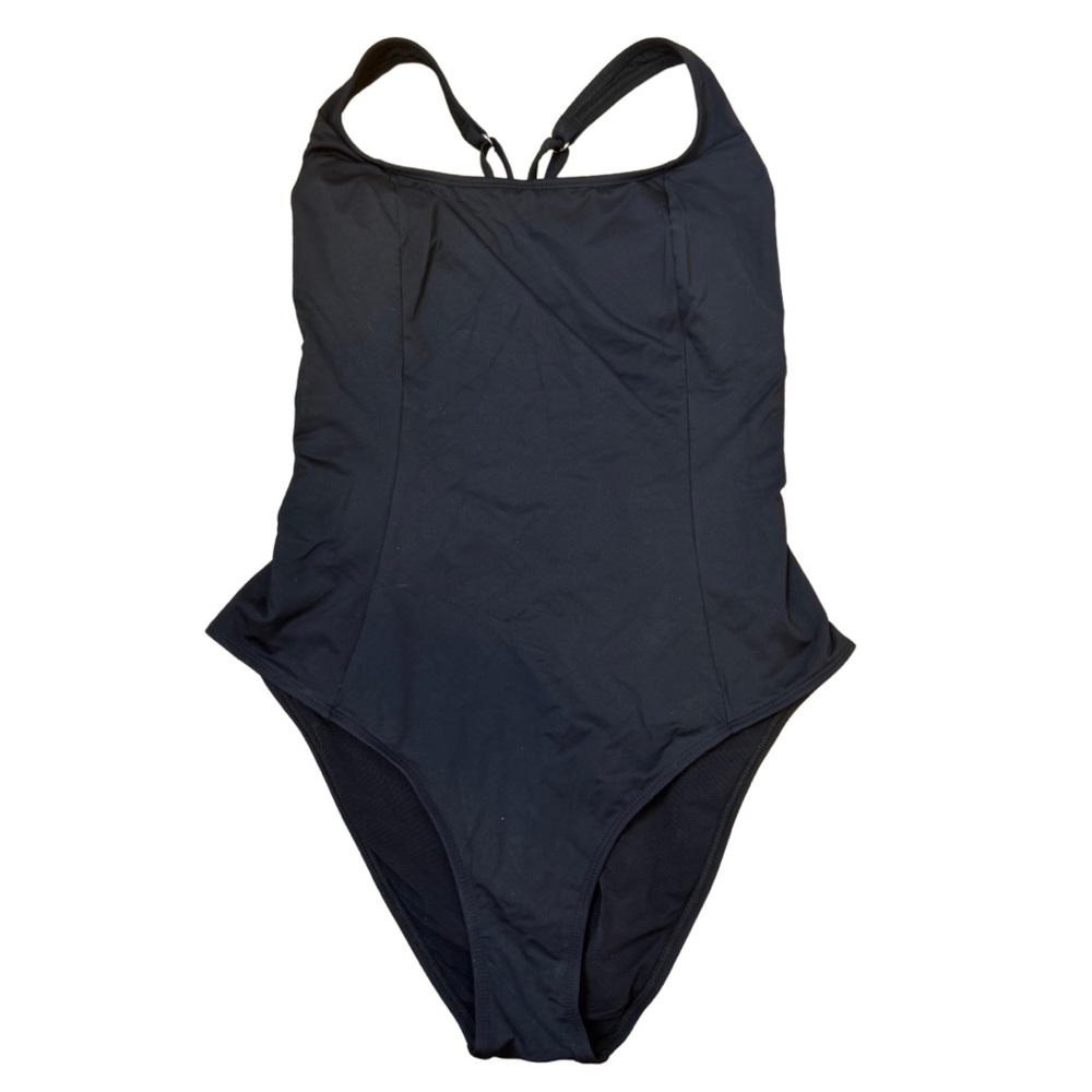 Cupshe black slim & sculpt waist-snatching 1pc swimsuit - size XL